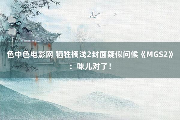 色中色电影网 牺牲搁浅2封面疑似问候《MGS2》：味儿对了！